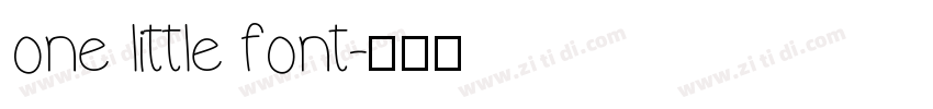 one little font字体转换